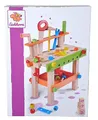 Produktbild: Eichhorn Werkbank aus Holz für Kinder ab 3 Jahren – Spielzeug mit Werkzeug und Zubehör – stabile Holzwerkbank zum Schrauben und Hämmern – Lernspielzeug 19 x 42 x 39 cm – Geschenkidee Jungen Mädchen