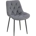 Produktbild: CLP Esszimmerstuhl Wallace Samt dunkelgrau