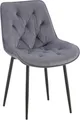 Produktbild: CLP Esszimmerstuhl Wallace mit gestepptem Samt-Bezug,dunkelgrau