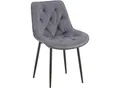Produktbild: CLP Esszimmerstuhl Wallace I Moderner Polsterstuhl mit Samtbezug & Steppung I Metallgestell I 120kg belastbar I Komfortabel & pflegeleicht