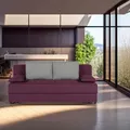 Produktbild: P & B Schlafsofa, Lila, Textil, Füllung: Schaumstoffflocken, 193x82x80 cm, Liegefunktion, Rücken echt, Wohnzimmer, Sofas & Couches, Schlafsofas, Schlafsofas mit Bettkasten
