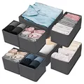 Produktbild: Withosent 8er Schubladen Ordnungssystem Kleiderschrank Organizer, Faltbare Kleidung Aufbewahrungsbox Stoff, Unterwäsche Organizer Schublade, Schrank Schubladentrenner für BHS, Socken, Krawatten