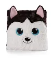 Produktbild: Kissen GLUBSCHIS Husky Barkley 30x30cm weiß-schwarz figürlich - Flauschiges K...