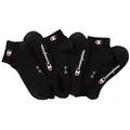 Produktbild: Champion Kurzsocken 6pk Quarter Socks (Packung, 6-Paar) für Fitnessaktivitäten, sportlicher Stil, elastisch schwarz 43-46