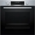 Produktbild: Bosch HBG578BS3 Serie 6 Einbaubackofen, 71 L, 60 cm breit, 3D-Heißluft, Versenkknebel, Pyrolytisch + Hydrolytisch, Edelstahl, A+