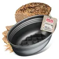 Produktbild: Zenker Brotform oval BLACK METALLIC, Brotbackform mit keramisch verstärkt Antihaftbeschichtung, Kuchenform aus hochwertigem Stahlblech, Backform für Brot (Farbe: Schwarz), Menge: 1 Stück