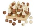 Produktbild: Goki Tic-Tac-Toe Holzspiel Familienspiel 3-D-Spiel Strategiespiel HS058