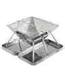 Produktbild: Groenberg Camping Grill Eldfell M Faltgrill Holz Kohle Faltbar Outdoor Edelstahl