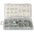 Produktbild: Toolland 240-teiliges Schrauben- und Muttern-Set aus verzinktem Stahl mit Federringen und Box,