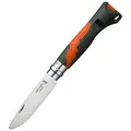 Produktbild: Opinel Schnitzmesser No.7 Outdoor Junior, gerade Klinge, mit Signalpfeife, khaki / orange