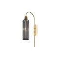 Produktbild: MAYTONI Antic Wandleuchte innen – 1-flammige Wandlampe – Retro Lampe E14 - Leuchte aus Glas & Metall - Wohnzimmerlampe, Schlafzimmerlampe – Gold, Grau