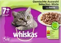 Produktbild: Whiskas 7+ Katzennassfutter Gemischte Auswahl in Sauce 4x12x100g 4er Pack