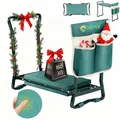 Produktbild: Sekey Höhenverstellbare Kniebank für Gartenarbeit Belastbarkeit 160KG, Gartenhocker Klappbar mit Werkzeugtaschen, Kniehilfe für Gartenarbeiten 60 * 50 * 28 cm, Grün (Standard)