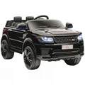Produktbild: HOMCOM Kinder Elektroauto 12V Kinderauto mit 2,4 GHz Fernbedienung, 2 Motor, Kinderfahrzeug mit Sanftstart, Hupe, Scheinwerfer, Elektrofahrzeug 5 km/h, für 3-5 Jahre Kinder, Schwarz