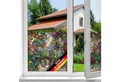 Produktbild: d-c-fix Fensterfolie selbstklebende Sichtschutzfolie Tulia Deko Folie für Fenster, Glatt, Buntglasfolie - Zuschneidbar & rückstandslos entfernbar
