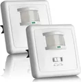 Produktbild: 2x Bewegungs Melder Unterputz Wand Einbau Infrarot Sensor für LED Lampen SEBSON