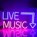 Produktbild: Wanxing Live Musik Neon Schild 16 8 x 8 8 Zoll Warmweiß LED