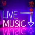 Produktbild: Wanxing Musik Neonleuchte 16,8x8,8 Zoll LED Schild Live