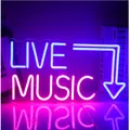 Produktbild: Neon Leuchtschild 16x8 Zoll LED Schriftzug für Musikliebhaber