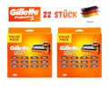Produktbild: 22X Gillette Fusion5 POWER Ersatzklingen im XXL-Vorratspack (22 Stück) NEU & OVP