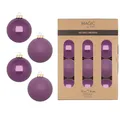 Produktbild: Weihnachtskugeln Glas 8cm 12 Stück - matt & glänzend - Christbaumkugeln Weihnachtsbaumkugeln für Weihnachten - Christbaumschmuck & Weihnachtsbaumschmuck - Wild Mauve