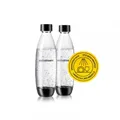 Produktbild: SodaStream DUO Twinpack Fuse-Kunststoffflaschen, 2 x 1L PET-Karaffen schwarz