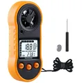 Produktbild: Digitaler Windmesser, Luftdurchflussmesser mit Windtemperaturwerkzeug 10 ° C ...