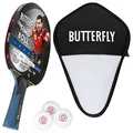 Produktbild: Butterfly® Timo Boll Black Tischtennisschläger | Tischtennis Racket Bat TT Profi Wettkampfschläger für technisch fortgeschrittene Spieler | ITTF zertifizierter Wakaba Belag | anatomische Griffform
