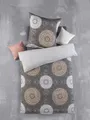 Produktbild: Optidream Bettwäsche Set Mikrofaser 135x200 Polyester Mala-Wende grau apricot, Mikrofaser, 2 teilig, Geschenk Idee Frauen Männer neue Wohnung Hochzeit Frühjahr sale