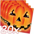 Produktbild: 20 Servietten HALLOWEEN KÜRBIS Party Geburtstag Deko Napkins Pumpkin 33x33cm