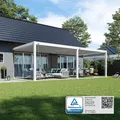 Produktbild: Deluxe Plus Wand Pavillon Terrassenüberdachung Aluminium 4 x 8 M