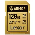 Produktbild: Lexar SDXC Pro Gold Series ARMOR UHS-II V60 IP68 Stainless Steel R280  128 GB