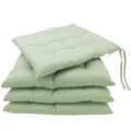 Produktbild: Zollner Stuhlkissen MALI, lindgrün, für Innen, 40 x 40 x 3cm, mit Haltebändern, waschbar, 4 Stück