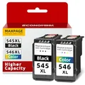 Produktbild: Economink 545 546 XL Multipack, Patronen 545 546 Kompatibel für Canon Druckerpatrone 545 546, PG-545XL Schwarz, CL-546XL Farbe. Geeignet für Canon PIXMA TS3300, TS3150, TS3350, TS3400, TS4500 Drucker.