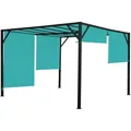 Produktbild: MCW Pergola, Türkis, Metall, 405x212x405 cm, Sonnen- & Sichtschutz, Pavillons & Pergolas, Pergolas