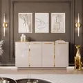 Produktbild: YOURHOUSE24 Kommode 4D ONYX Kaschmir Sideboard Goldene Beine (Ausführung: mit Goldgriffe, Ohne Füße)