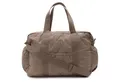 Produktbild: Jollein Wickeltasche Embossed Lily – Milky Coffee – Stylische Wickeltasche mit Geprägtem Muster – Wasserabweisend & Pflegeleicht – Verstellbarer Schultergurt – 42x30x15 cm