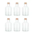 Produktbild: Dekorative Glasflaschen - 150 ml Runde Flasche 6 Stück mit Korkverschluss