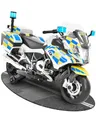 Produktbild: HECHT Polizei Elektro Motorrad für Kinder ab 3 Jahre | Lizenziertes BMW Design | 35 W Motor 3–6 km/h | Blaulicht, Sirene & Radio | Stützräder & 2 Seitenkoffer | Spielzeug bis 30 kg