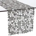 Produktbild: REDBEST Tischläufer Sterne mit Durchbruchstickerei Silber Größe 40x110 cm - mit Metallgarn, pflegeleicht und beständig