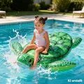 Produktbild: Bestway Schwimmtier Schildkröte Tidal Turtle Aufblastier Reittier Pool 153x140cm