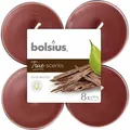 Produktbild: Bolsius Duftkerzen Maxi Light 8 Stück True Scents Adlerholz