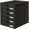 Produktbild: HAN 1450-13 Schubladenbox SYSTEMBOX - A4/C4, 5 geschlossene Schubladen, schwarz