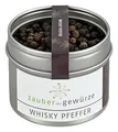 Produktbild: Zauber der Gewürze Whisky Pfeffer, Whiskypfeffer, schwarzer Malabar-Pfeffer eingelegt in Single Malt Whisky und getrocknet, Gourmetpfeffer, intensives Aroma, Top-Qualität, 55 g