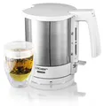 Produktbild: Cloer 4711 Wasserkocher 1,5 l mit herausnehmbarem Kalkfilter, Wasserstandsanzeige, Überhitzungs- & Trockengehschutz, 360°-Basis, Edelstahl, weiß, 2200 Watt