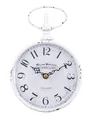 Produktbild: Wanduhr Antik Weiß H24cm William Marchant Metall Uhr Shabby Chic Vintage Retro