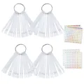 Produktbild: 200 Stück Nagel Stick DisplayNail Art Tips Nagellack Display Ring Stick und 4...