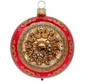 Produktbild: Schatzhauser Weihnachtsbaumkugel Reflexkugel, Renaissanceband, rot glanz (1 St), mundgeblasen, handbemalt