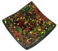 Produktbild: GURU SHOP Eckige Mosaikschale, Untersetzer, Dekoschale, Handgearbeitete Keramik & Glas Obst Schale, Schwarz, 2x15x15 cm