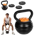 Produktbild: Kettlebell Gusseisen automatisch verstellbare Gewichtskugel 18kg REBEL ACTIVE